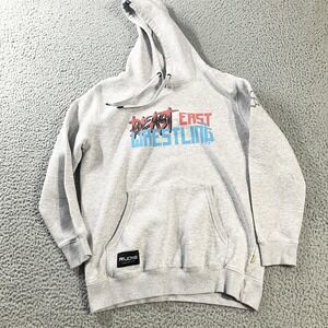 Rudis Hoodie Mens Small Gray Beast Of The East Wrestling Graphic Pullover Fleece